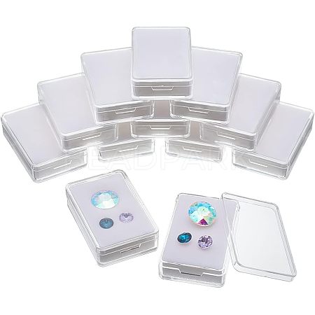 Transparent Acrylic Loose Diamond Display Boxes CON-WH0087-53B-1