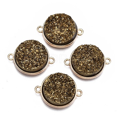 Natural Druzy Agate Links Connectors G-T131-86G-1