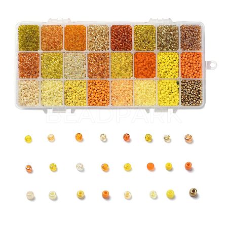 600G 24 Colors Glass Seed Beads SEED-JP0008-03-3mm-1