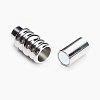 Tarnish Resistant 304 Stainless Steel Magnetic Clasps with Glue-in Ends STAS-K006-13C-4mm-1