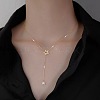 Star Alloy Crystal Rhinestone Lariat Necklaces for Women FS-WG0CF7B-01-1