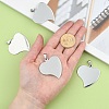 201 Stainless Steel Heart Stamping Blank Tag Pendants STAS-S030-13-4