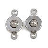 304 Stainless Steel Snap Clasps STAS-K311-03P-1