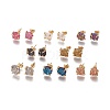 Electroplated Natural Druzy Agate Stud Earrings EJEW-F221-03-G-1