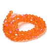 Transparent Electroplate Glass Beads Strands GLAA-F029-4mm-D11-2