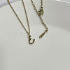 304 Stainless Steel Letter Pendant Necklaces NJEW-WH0027-04E-G-NR-1