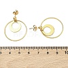 Ion Plating(IP) 304 Stainless Steel Dangle Stud Earrings EJEW-D350-02G-3