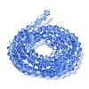 Transparent Electroplate Glass Beads Strands EGLA-A039-T2mm-B07-2