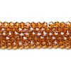 Transparent Electroplate Glass Beads Strands EGLA-A039-T2mm-A28-1