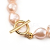 Natural Baroque Pearl Keshi Pearl Beaded Bracelets Sets BJEW-JB05326-7