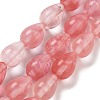Cherry Quartz Glass Beads Strands G-B106-A01-01-1