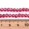 Baking Paint Transparent Glass Beads Strands X-DGLA-A035-T4mm-A03-5