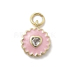 Brass Micro Pave Cubic Zirconia Pendants KK-A278-09G-04-1