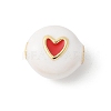 Brass Enamel Beads KK-P294-53G-02-1