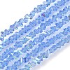 Electroplate Transparent Glass Beads Strands EGLA-P061-04C-AB18-1