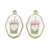 Printed 304 Stainless Steel Enamel Pendants SA-CBA1ED9-21G-02-1