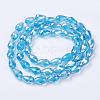 Electroplate Glass Beads Strands EGLA-D015-15x10mm-22-1