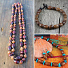 Dyed Barrel Natural Wood Beads WOOD-CD0001-11-7