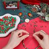 1200Pcs 4 Colors Christmas Themed Opaque Acrylic Beads MACR-SC0001-41-3
