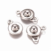 201 Stainless Steel Snap Clasps STAS-I137-06P-1