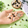40Pcs 2 Styles 1-Hole ABS Plastic Buttons BUTT-TA0001-32-7
