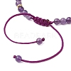 Natural Amethyst Braided Bead Bracelets BJEW-JB11241-01-4