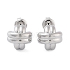 304 Stainless Steel Arch Stud Earrings EJEW-P258-31P-1