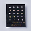 Cubic Zirconia Stud Earrings EJEW-I209-09-4mm-1