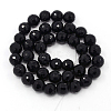 Synthetic Black Stone Beads Strands G867-044-2