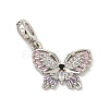 Rack Plating Brass Pave Colorful Cubic Zirconia European Dangle Charms KK-P277-19P-1