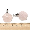 Natural Rose Quartz Carved Pendants G-I319-02P-A03-3