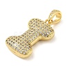 Brass Micro Pave Cubic Zirconia Pendants KK-E061-03G-09-2