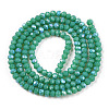 Electroplate Opaque Solid Color Glass Beads Strands EGLA-A034-P2mm-L25-2