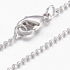 Brass Ball Chain Necklaces X-MAK-L009-06P-1