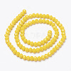 Opaque Solid Color Glass Beads Strands X-EGLA-A034-P6mm-D04-2