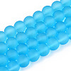 Baking Paint Transparent Glass Bead Strands X-GLAA-S031-8mm-37-1