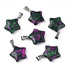 Star Dyed Natural Ruby in Zoisite Pendants G-Q367-19-1