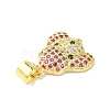 Brass Micro Pave Cubic Zirconia Charms ZIRC-F138-01G-3