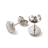 304 Stainless Steel Shell Shape Stud Earrings for Women EJEW-I281-33P-2