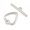 Heart Brass Toggle Clasps KK-G548-43P-03-2