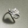 Brass Pave Single Cubic Zirconia Finger Rings for Women ZK8046-6-2