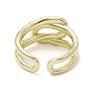 Rack Plating Brass Open Cuff Rings RJEW-K257-06G-3