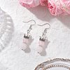 Baking Paint Imitation Jade Glass Dangle Earrings EJEW-JE06619-03-1