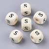 Printed Natural Wood Beads LS-X-WOOD-T026-001S-1