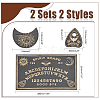 CHGCRAFT 2 Sets 2 Styles Carved Wooden Divination Board Kit AJEW-CA0003-75-2