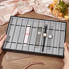 10 Grids Rectangle PU Leather Watch Straps Necklace Bracelet Display Tray ODIS-NB0001-38A-3