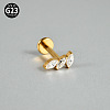 G23 Titanium Micro Pave Cubic Zirconia Cartilage Earrings WG0CACB-10-1