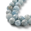 Natural Aquamarine Beads Strands G-E561-25-9mm-3