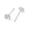 Rack Plating Brass Stud Earring Findings KK-G433-05B-P-2