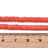 Opaque Solid Color Glass Beads Strands GLAA-N026-2x4mm-05-4